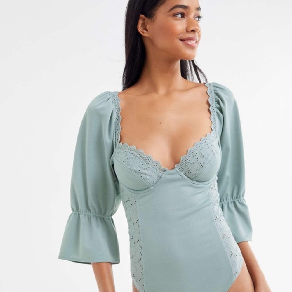 Out From Under Emilie Eyelet Bustier Bodysuit